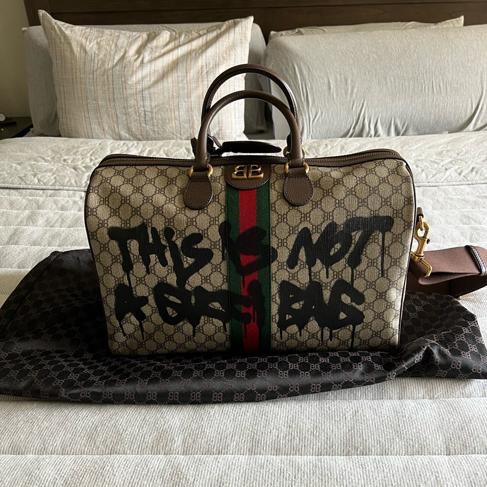 100% Authentic Balenciaga x Gucci Hacker Project Duffle Bag